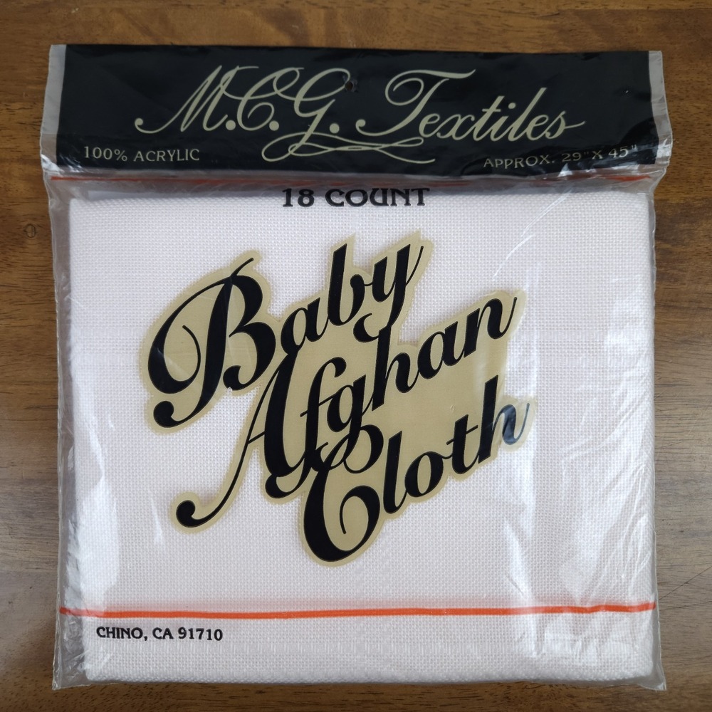 MCG Textiles Baby Afghan Cloth 18 Count Pink 29x45 Cross Stitch Fabric
